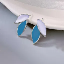 Krelin Silver-Plated Antique Leaf Shaped Studs-picture-26