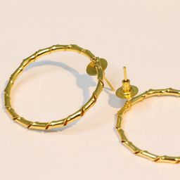 Bubber Jewels 18kt Gold Plated Circular Hoop Earrings-0