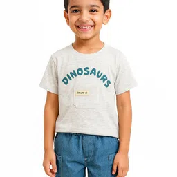 POP STREET KIDS Boys Printed Round Neck T-Shirt With Shorts-50