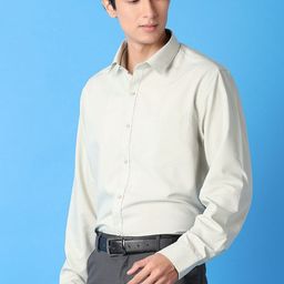 J White by Vmart Men Classic Spread Collar Solid Cotton Casual Shirt-image-34