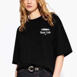 UniBlu Women Typography High Neck Extended Sleeves Bio Finish Applique T-shirt-image-35