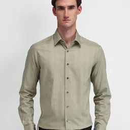 Arrow Men Comfort Solid Cotton Slim Fit Formal Shirt-image-36