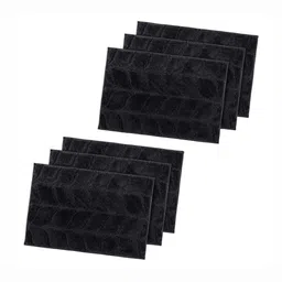 Myntra Elegant Homes 6Pcs Grey Leaf Design Microfibre Anti-Skid Doormats-image-23