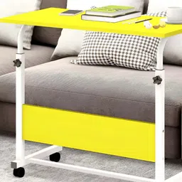 Torche Yellow Height Adjustable Movable Multipurpose Study Table With Wheels image 5