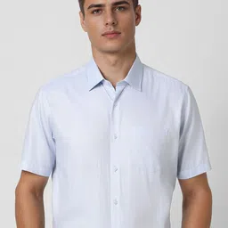 Van Heusen Men Spread Collar Textured Cotton Formal Shirt-picture-12