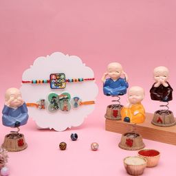 Aapno Rajasthan Kids 8-Pcs Thread Rakhi Gift Set-47