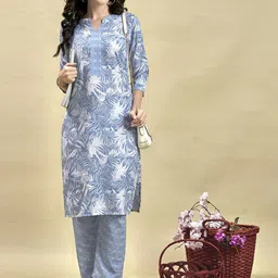 HEERALI FASHION Women Floral Printed Kurti with Trousers-picture-22
