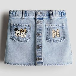 H&M Print-Motif Denim Skirt-image-9