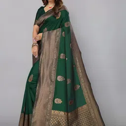 Anouk Woven Design Zari Kanjeevaram Saree-11
