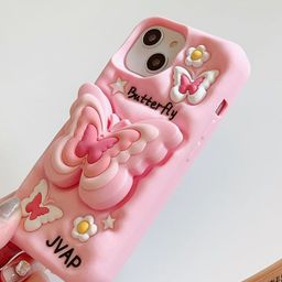 CASE CREATION iPhone 13 Pro Max 3D Butterfly Cartoon Pop Bumper Case image 3