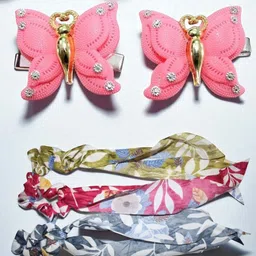 Jolly Faces Women Set of 5 Ponytail Holders-15