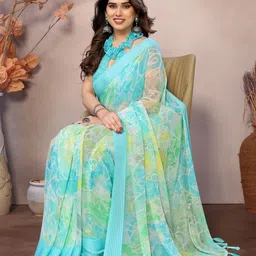 yourwish Floral Satin Saree-picture-19