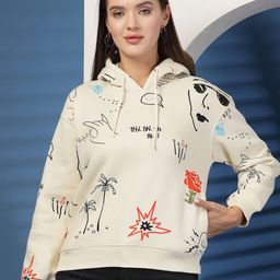 Juelle Women Abstract Printed Hooded Sweatshirt-picture-9