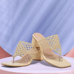 DressBerry Women Woven Design Block Sandals-12