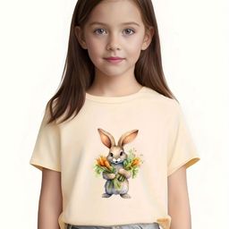 YK Girls Graphic Printed Round Neck T-shirt-picture-26