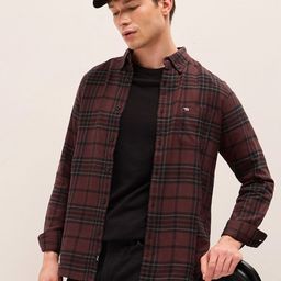 THE BEAR HOUSE Checked Slim Fit Cotton Casual Shirt-picture-43