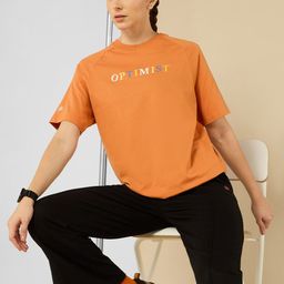cult Cultsport Women Bio Finish Typography Printed Round Neck Cotton Oversized T-shirt-picture-47