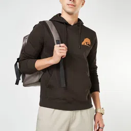 Urban Ranger by pantaloons Men Long Sleeves Regular Hooded Sweatshirt-image-25