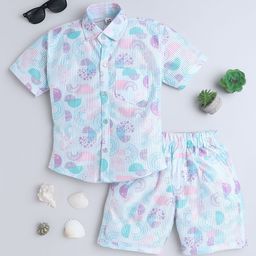 BAESD Boys Printed Short Sleeves Shirt With Shorts-image-65