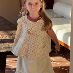 LULU & SKY Girls Polka Dot Print Cotton Top-image-11