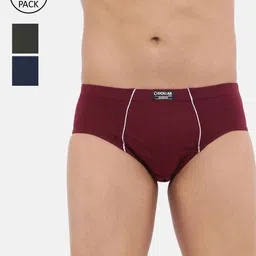 Dollar Bigboss Men's Solid Pack of 3 Anti-Microbial Super Combed Cotton Brief-picture-14