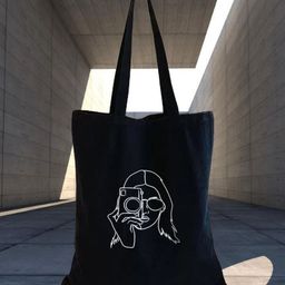 the sack co Black Canvas Tote Bag-image-53