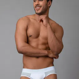 PUMP CLUB Mid-Rise Anti-Bacterial Mesh Basic Briefs ART489-White-M-picture-50