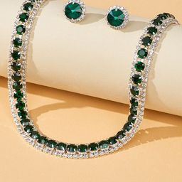 Peora Silver -Plated Cubic Zirconia-Studded Jewellery Set-31