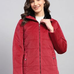 Monte Carlo Women Solid Mock Collar Padded Jacket-image-38