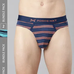 Force NXT Men Pack Of 2 Striped Assorted Basic Briefs MNFL-56-R3-picture-20