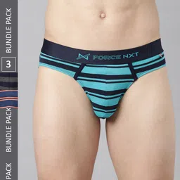 Force NXT Men Pack Of 3 Assorted Striped Basic Briefs MNFL-56-R3-picture-18