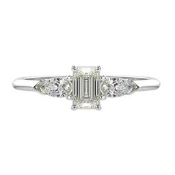 VALANOVA Women Sterling Silver Plated 18 Kt White Gold & Certified Diamond Ring 0.72cts-image-62