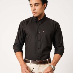 Hallstatt Life Men Slim Fit Solid Button-Down Collar Cotton Casual Shirt-image-21