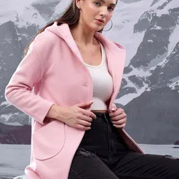 Kotty Women Shawl Collar Hooded Overcoat-image-31