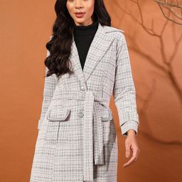 WoowZerz Self-Design Single-Breasted Overcoat-image-15