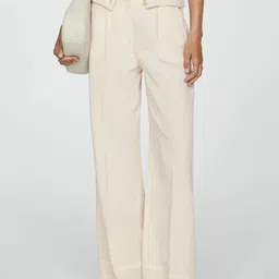 MANGO Women Pleated Formal Trousers-picture-13