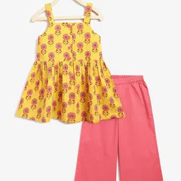 Campana Girls Floral Printed Empire Pure Cotton Top with Palazzos-picture-18