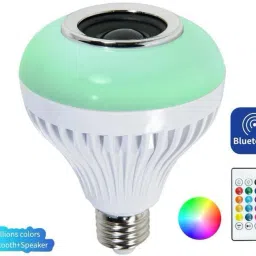 Musify Hot Selling Trending New Wireless LED Light Changing Music Remote Controller Wireless Bulb With Bluetooth Speaker Smart Music LED Bulb B22/E27 LED Mini Disco Light Colorful Lamp With Remote Control For Home, Bedroom, Living Room, Party Decoration 18 W Bluetooth Laptop/Desktop Speaker image 3