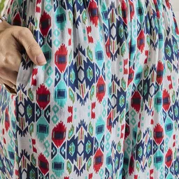 WineRed Printed Tunic With Trouser Co-Ords image 3