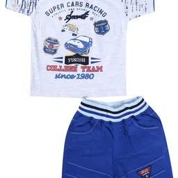 ZADMUS Boys Printed Round Neck Pure Cotton T-Shirt With Shorts-picture-40