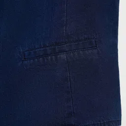MANGO Single-Breasted Regular Fit Button-Down Chambray Waistcoat image 4