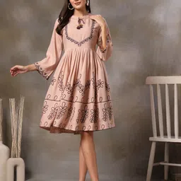 Zenava by Myntra Printed Fit & Flare Dress-image-54