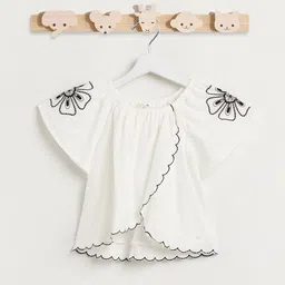Juniors by Babyshop Girl Embroidered Flared Sleeve Cotton Top-39