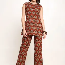CORDSET Printed Pure Cotton Tunic With Trousers Co-Ords-picture-20