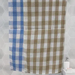 Myntra Elegant Homes Blue & Brown 2 Pieces Striped Cotton 210 GSM Bath Towels-picture-46