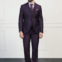 Blackberrys Men Solid Slim-Fit Single-Breasted Three-Piece Suit-image-80