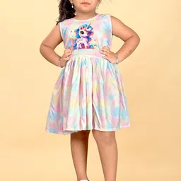 Shrithi Fashion Fab Girls Printed  Fit & Flare Dress-picture-29