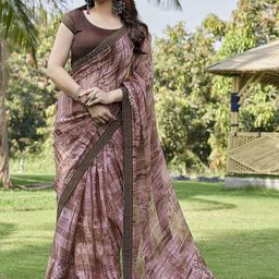 KALINI Coffee Brown NA Poly Georgette Sarees-picture-48