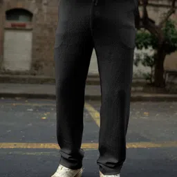 Powerlook Structured Knitted Track Pants-image-4