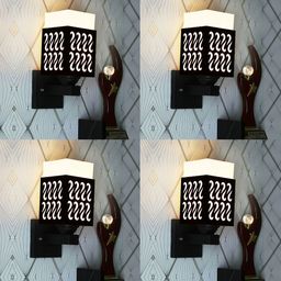 Gojeeva Brown Wood Square Wall Lamps-picture-43
